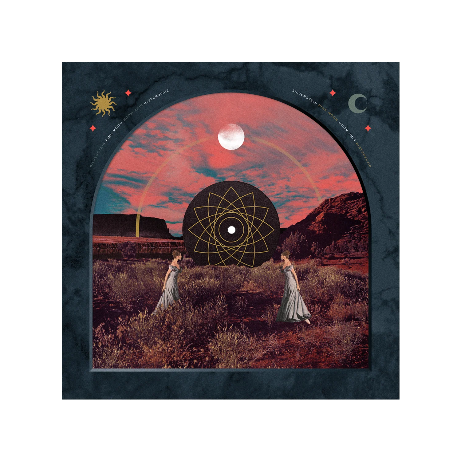 Pink Moon 12” Vinyl - Widowmaker Variant (A-Side/B-Side Blue & Black Smash) - Image 3